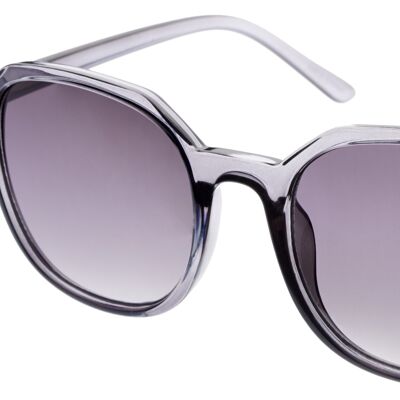 Sonnenbrille - SONJA - Klarer grauer Rahmen mit hellgrauen Gläsern