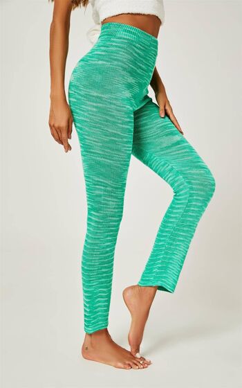 Pantalon coupe ajustée en vert 1