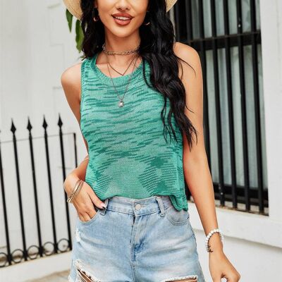 Lovely sleeveless knit top in mint green