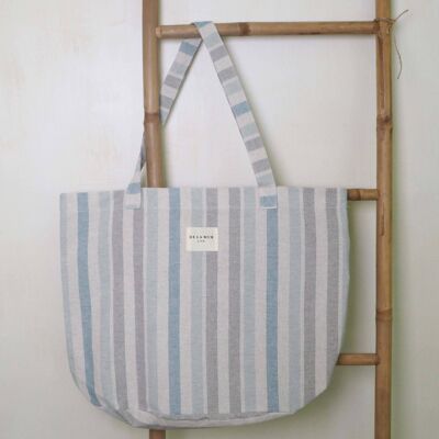 Large Blue Lines Bag