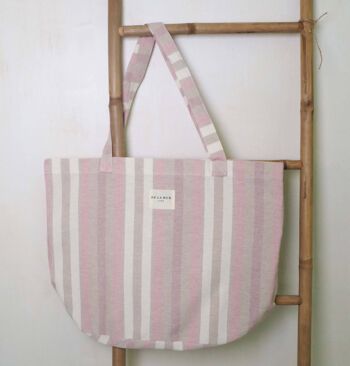 Grand sac lignes roses