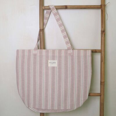 Grand sac multiligne rose