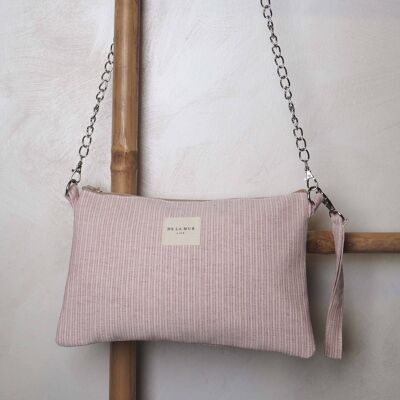 Pink clutch bag