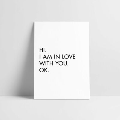 Cartolina: innamorato di te