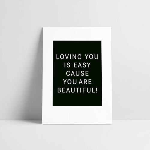 SALE - Postkarte: Loving you is easy