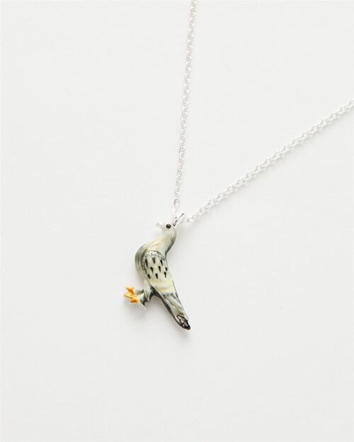 Enamel Pigeon Short Necklace - Match Box