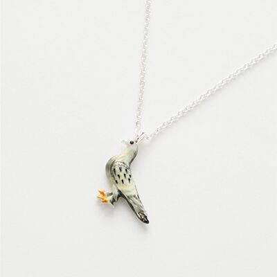Enamel Pigeon Short Necklace - Match Box