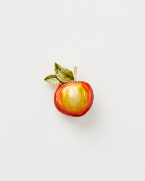 Enamel Apple Brooch