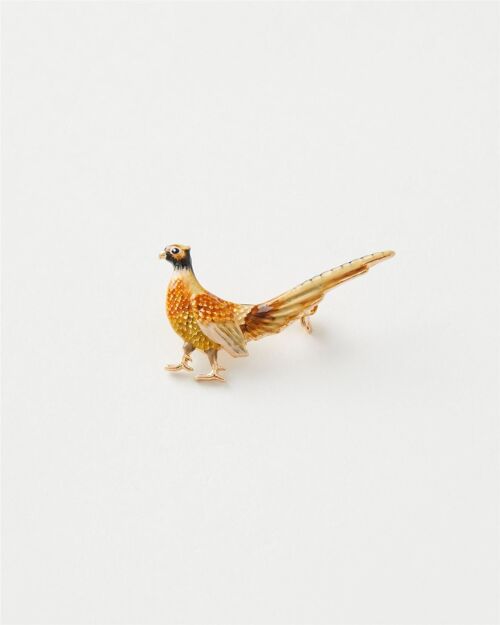 Enamel Pheasant Brooch - Match Box