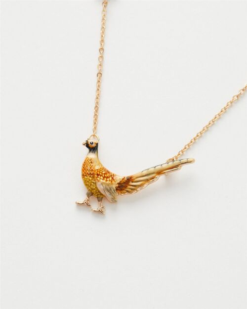 Enamel Pheasant Short Necklace - Matchbox