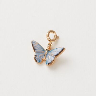 Charm farfalla blu smaltato