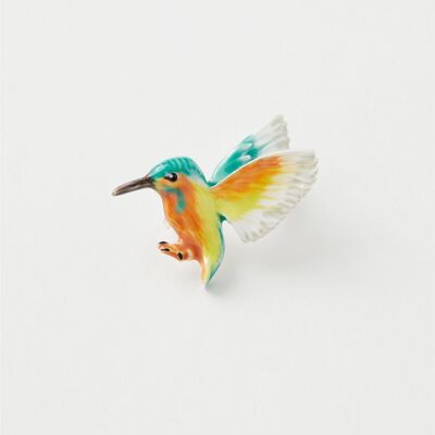 Enamel Kingfisher Brooch