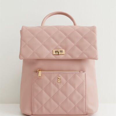 Poetic Pink Quilted Backpack