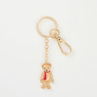 Emaille-Teddy-Schlüsselanhänger