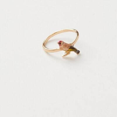 Enamel Goldfinch Ring S