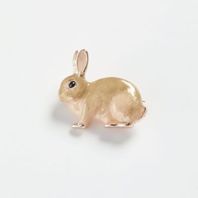 Enamel Rabbit Brooch