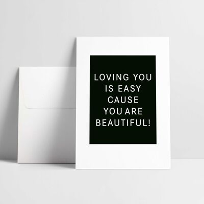 SALE - Folding card: Loving you is easy