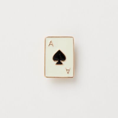 Enamel Ace of Spades Brooch - Matchbox