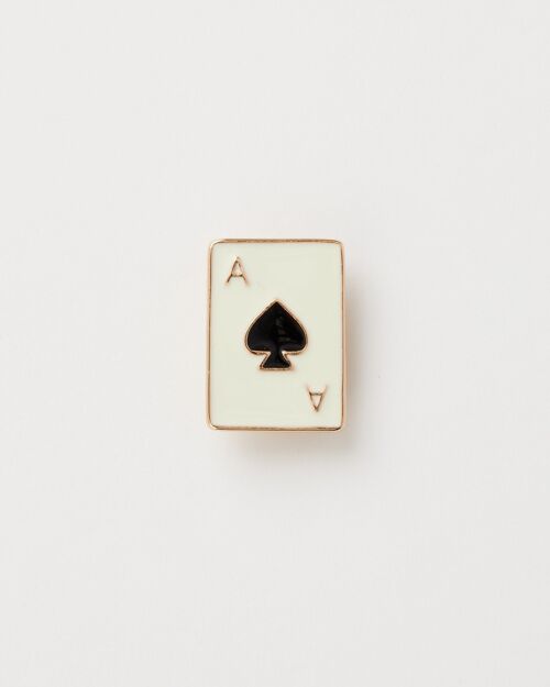 Enamel Ace of Spades Brooch