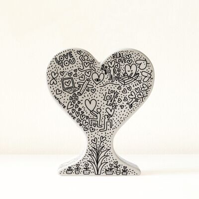 Herzförmige Keramikvase Cor Unendliche Liebe