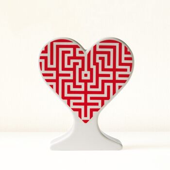 Vase coeur en céramique fait main "Labyrinthe de la passion" 1