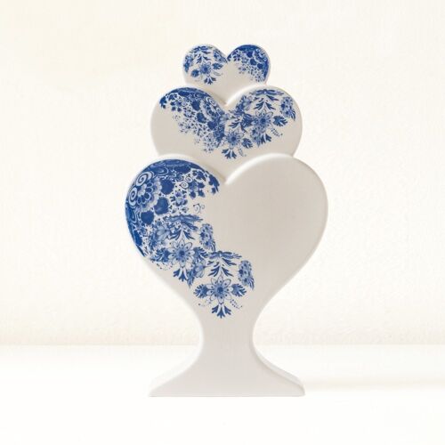 Jarrón corazón de cerámica hecho a mano "Tower of love"
