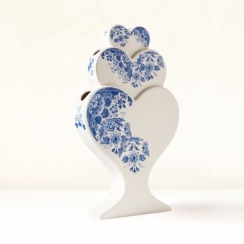 Vase coeur en céramique fait main "Tour d'amour" 2