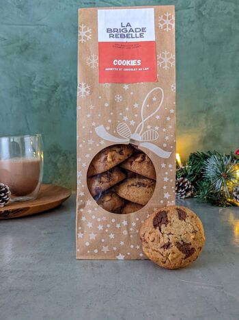 Cookies sablés aux noisettes et chocolat au lait - 200g 1