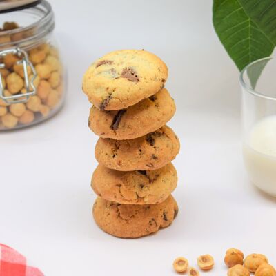 Hazelnut and milk chocolate shortbread cookies - GLUTEN FREE - 200g