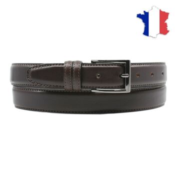 Ceinture en cuir pleine fleur fabriqué en france FR6654 4