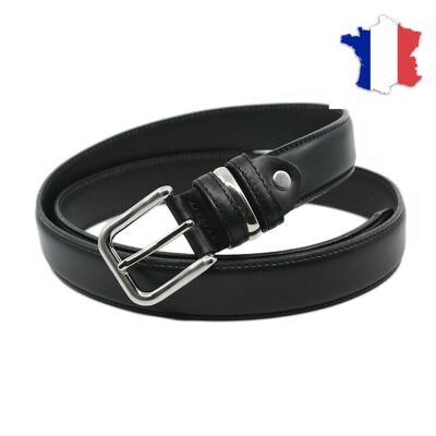Full grain leather belt made in france FR6656