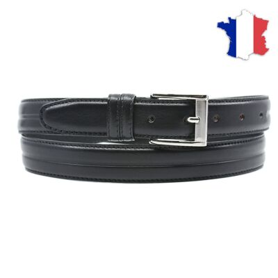 Cintura in pelle pieno fiore prodotta in Francia FR6651