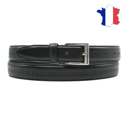 Full grain leather belt made in france FR6688