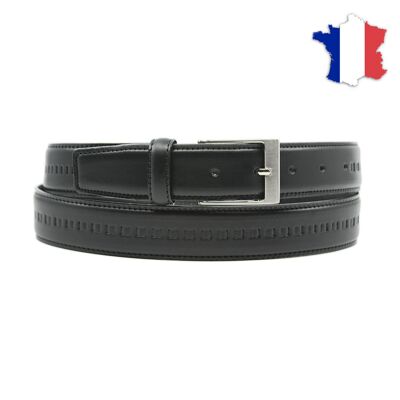 Full grain leather belt made in france FR6687
