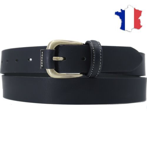 Ceinture en cuir pleine fleur fabriqué en france FR6206135 XL