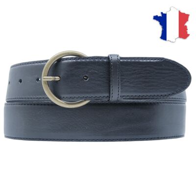 Full grain leather belt made in france FR306