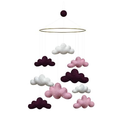 Mobile, Clouds, Marron/Pink