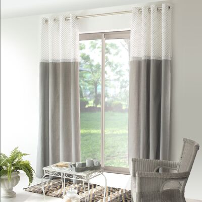 CHARME curtain with GRAY lace trim 140x240cm