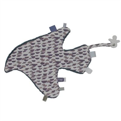 Snoozebaby Cuddle Cloth (Sweet Dreaming) Pájaro - Gris escarcha