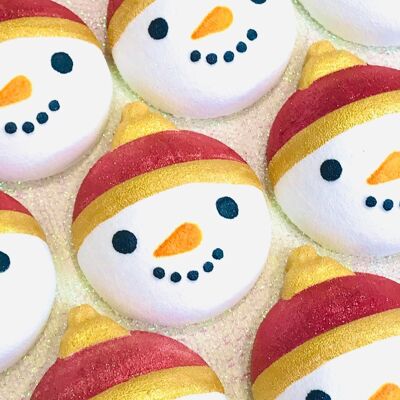Bombe de bain Snowman Bauble au parfum de noix de coco