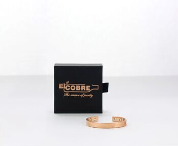 Bracelet magnétique en cuivre pur avec coffret cadeau (design 15-S) 1
