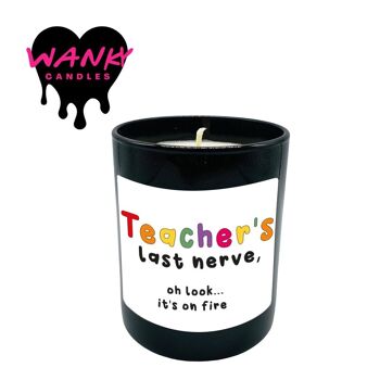 3 x Bougies parfumées Wanky Candle Black Jar - Le dernier nerf des enseignants - WCBJ181