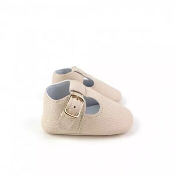 Chaussons bébé Salomé poudre 1