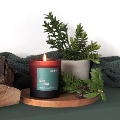 juniper | grounding cedarwood + fir refillable large candle [220g]
