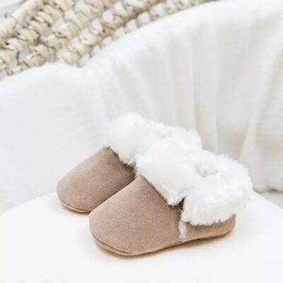 Chaussons bébé Molly taupe