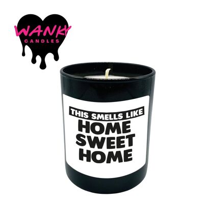 3 x Wanky Candle Black Jar Scented Candles - Smells like home sweet home -WCBJ183