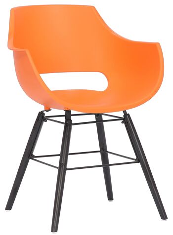 Oviglio Chaise de Salle à Manger Plastique Orange 6x58cm 1