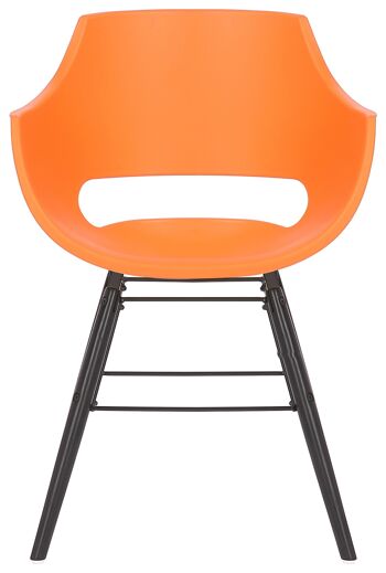 Oviglio Chaise de Salle à Manger Plastique Orange 6x58cm 2