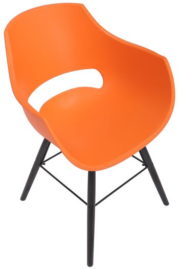 Oviglio Chaise de Salle à Manger Plastique Orange 6x58cm 5