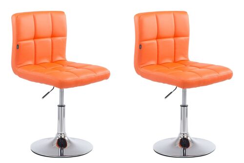 Losine Fauteuil Kunstleer Oranje 7x49cm